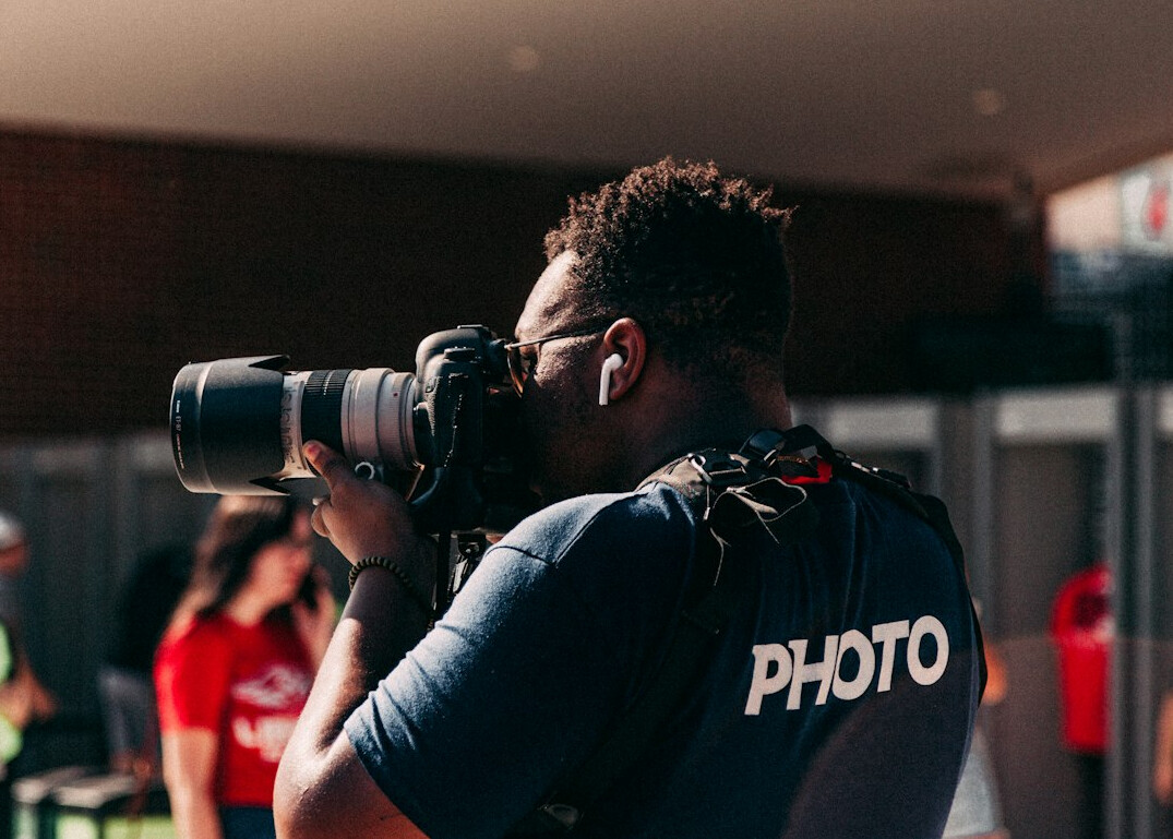 documentary photographer at work